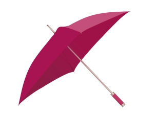 Parasol o kwadratowej czaszy, QUATRO, ciemnoróżowy