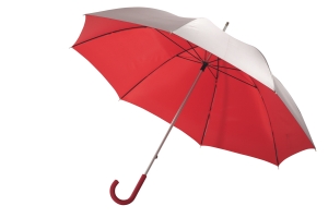 Parasol golf, SOLARIS, srebrny/czerwony