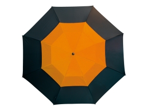 Parasol golf, MONSUN, czarny/pomarańczowy