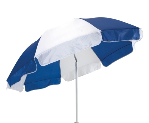 Parasol plażowy, ALOHA, niebieski/biały
