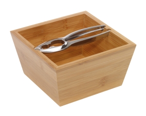 Bamboo-Nutcracker set, Click, brown/silver