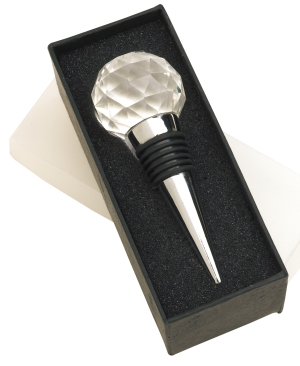 Korek do butelek, DIAMANT, czarny/przezroczysty/srebrny