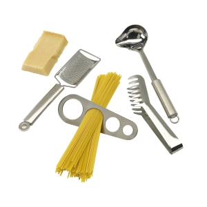 Zestaw do spaghetti, AL. DENTE, srebrny
