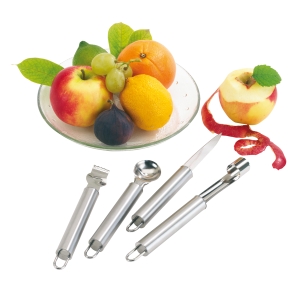 Sztućce do owoców, FRUIT, srebrny