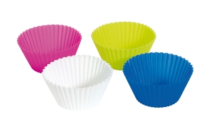 Zestaw foremek do pieczenia, CUPCAKE, niebieski/zielony/pomarańczowy/magenta