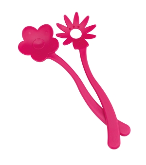 Sztućce sałatkowe, FLOWER, różowy