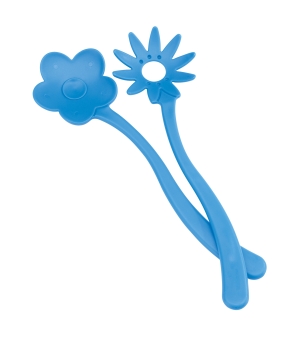 Sztućce sałatkowe, FLOWER, niebieski