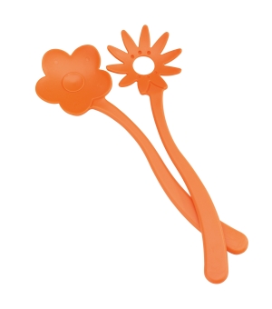 Sztućce sałatkowe, FLOWER, pomarańczowy