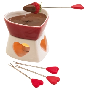 Founde w kształcie serca, SWEET HEART, biały/czerwony