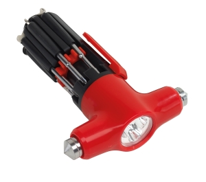 Zestaw śrubokrętów, 9in1, SCREWDRIVER, czerwony/czarny