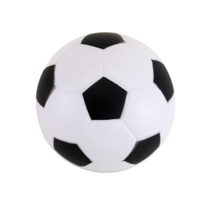 Piłeczka antystresowa, KICK OFF, biały/czarny