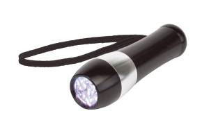 Latarka, 9 diod Led, DARK NIGHT, czarny/srebrny