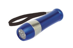 Latarka, 9 diod Led, DARK NIGHT, niebieski/srebrny
