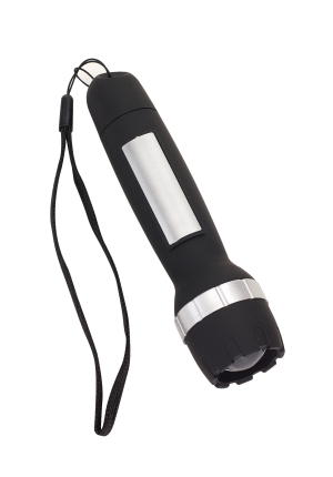 Latarka LED, CHARGE LIGHT, czarny/srebrny