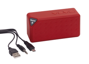 Głośnik bluetooth, CUBOID, czerwony