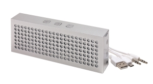 Głośnik Bluetooth BRICK, srebrny