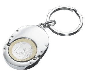Brelok, 1 EUR HOLDER, srebrny
