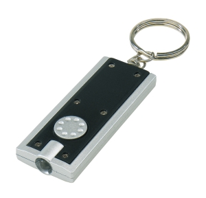 Brelok LED, LOOK, czarny/srebrny
