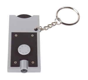 Brelok LED, SHOPPING, srebrny/czarny