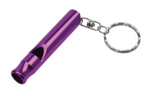 Brelok z gwizdkiem, FLUTE, fioletowy