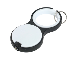 Brelok LED, SLIDING, czarny/biały