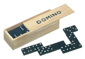 Gra, DOMINO, drewniany/czarny