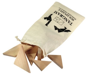 Puzzle drewniane, TANGRAM, drewniany