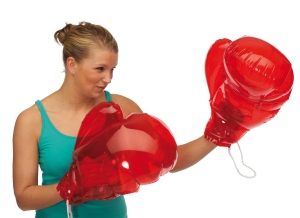 Rękawice bokserskie, KNOCK OUT, czerwony