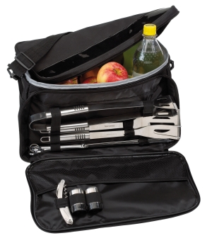 Zestaw grillowy, 2IN1, czarny/srebrny
