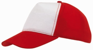 Czapka baseball BREEZY, czerwony/biały