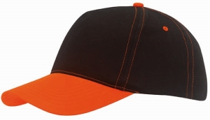 Czapka baseball BREEZY, neon pomar/czarny
