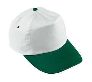 Czapka baseballowa, ATHLETE, biały/zielony