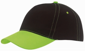 Czapka baseball BREEZY, neon ziel/czarny