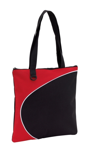 Torba na zakupy, STYLE, czerwony/czarny