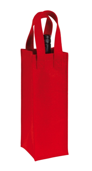Filcowa torba na butelkę, CABERNET, czerwona