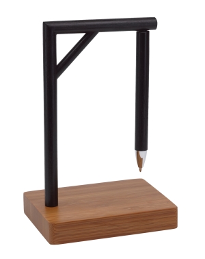 Uchwyt na długopis, GIBBET, czarny/brązowy