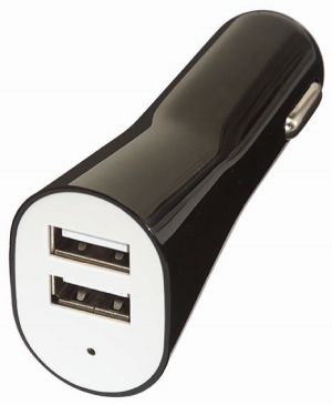 Ładowarka samochodowa DRIVE 2 USB, czarny