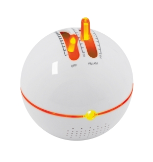 Radio mini, SOUND BALL, biały