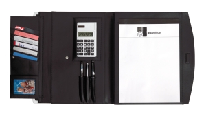Organizer, SILVER LINE PORTFOLIO, czarny/srebrny