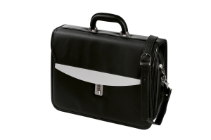 Teczka, SILVER LINE BAG, czarny/srebrny