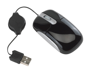 Mini mysz USB, INPUT, srebrny