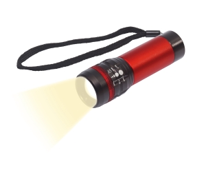 Latarka LED, ZOOM, czerwony