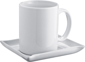 Kubek ceramiczny ze spodkiem