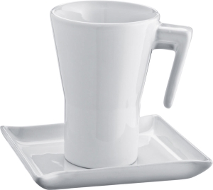 Kubek ceramiczny ze spodkiem