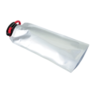 Składany bidon Flat 600 ml, srebrny 