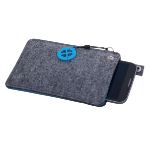 Etui na dużego smartfona Eco Sense, niebieski/szary 