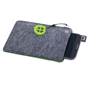 Etui na dużego smartfona Eco Sense, zielony/szary 