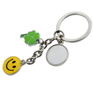 Metalowy brelok Luck, srebrny 