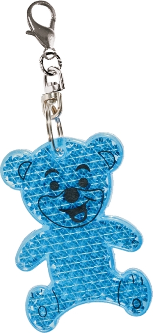 Brelok odblaskowy Teddy, niebieski 