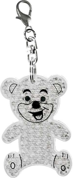 Brelok odblaskowy Teddy, transparentny 